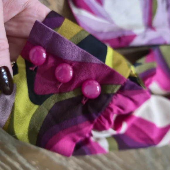 Missoni for Target Floral Abstract Button Down Blouse Women’s S Pink Green - Picture 6 of 9